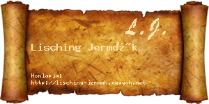 Lisching Jermák névjegykártya